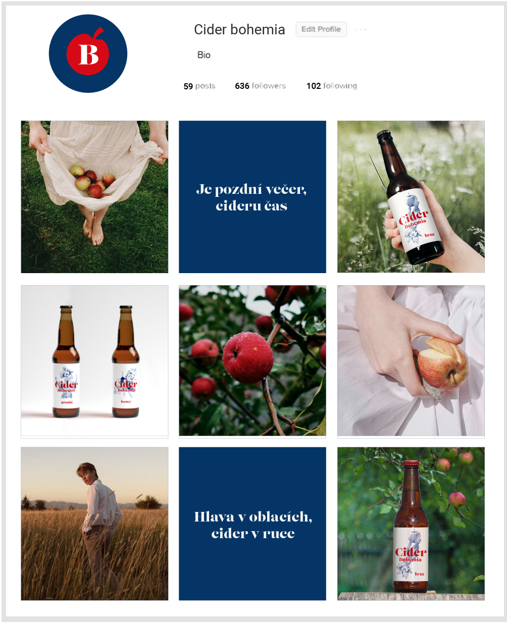 Instagram Cider Bohemia.